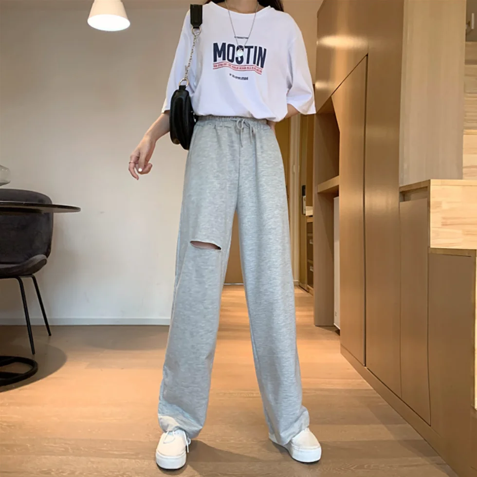 

Candy Colors Loose Pants Joggers Wide Leg SweatPants Women Trousers High Waist Pants Streetwear Sports Casual Pants Femme Fall