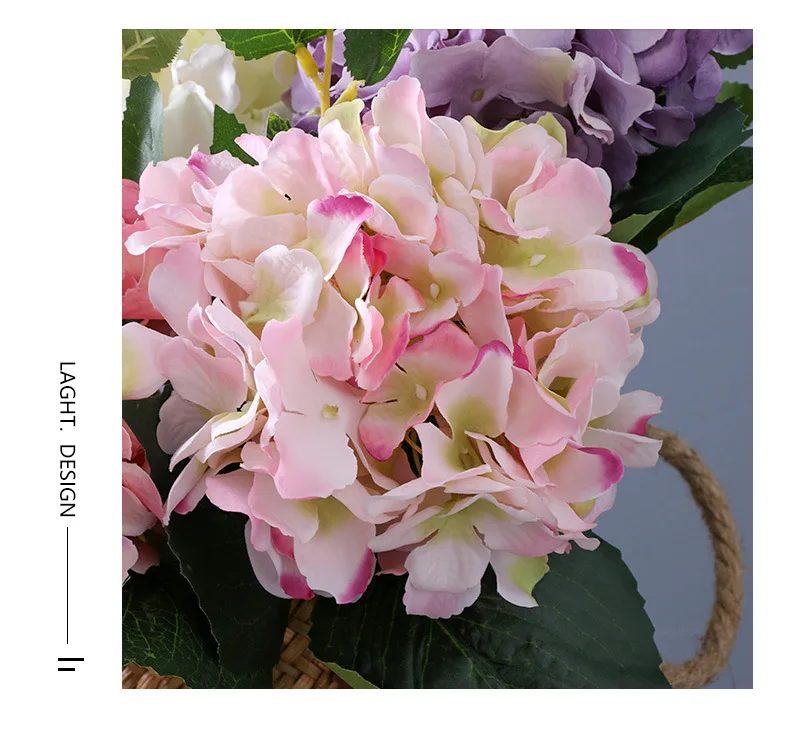 

Hydrangea Bouquet Lifelike Fake Flower Party Festival Supplies Retro Oil Painting Sense Home Wedding Table Decoration Floral