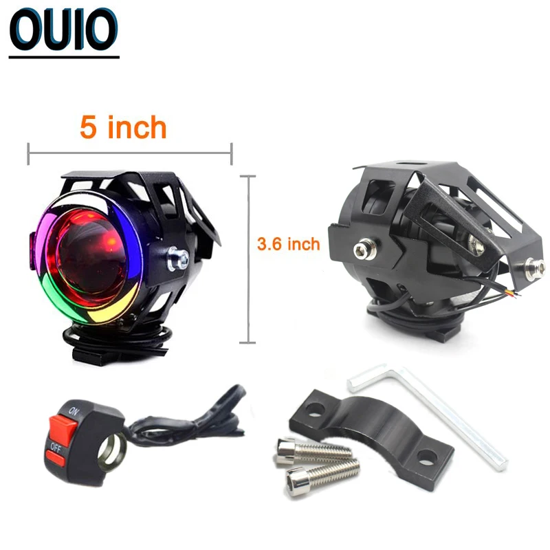 125W мотоцикл Ангельские глазки 5 дюймов U7 светодиодный головной светильник DRL