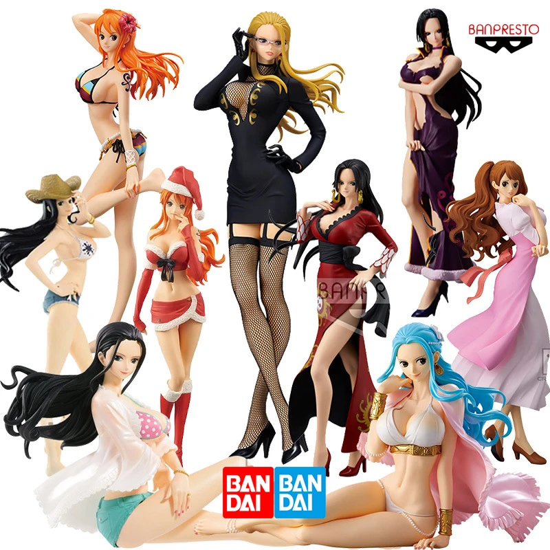 

Bandai Original Banpresto One Piece Sexy Flash Charm Female Emperor Nami Robin Weiwei White Star Princess Carly Fabryn Figure