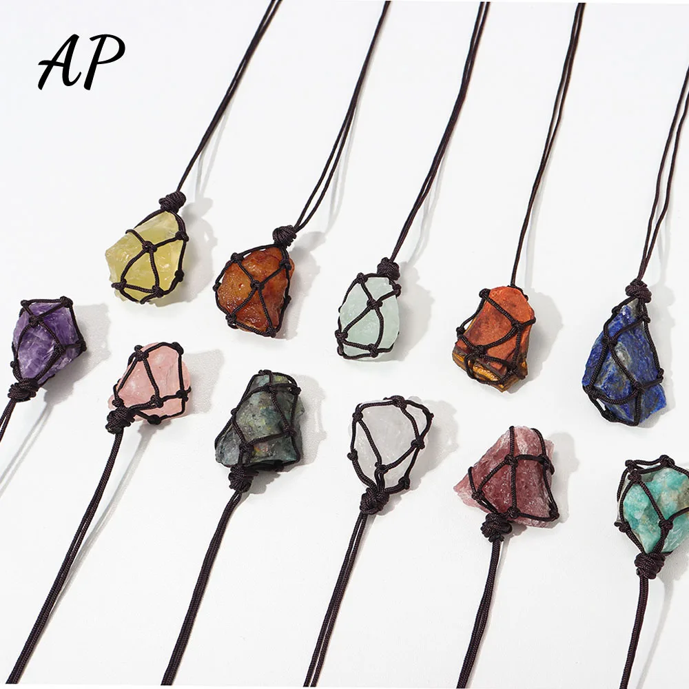 Естественный неправильной формы ожерелья с кристаллами Подвески Подвеска