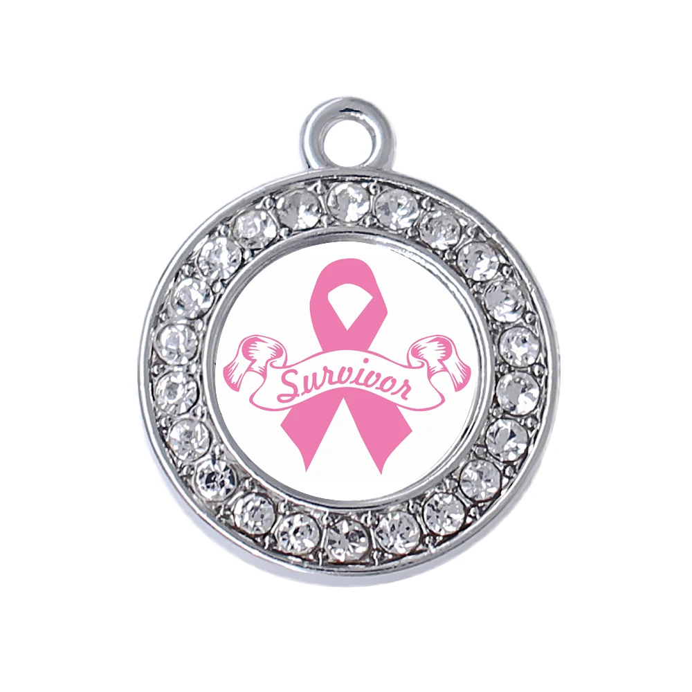 Новинка прозрачная эмалированная ручная работа розовая лента для выжившего рака