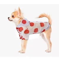 dog summer clothes puppy print hoodies t shirt waterproof pet sun protection clothing for small dogs chihuahua frence bulldog
