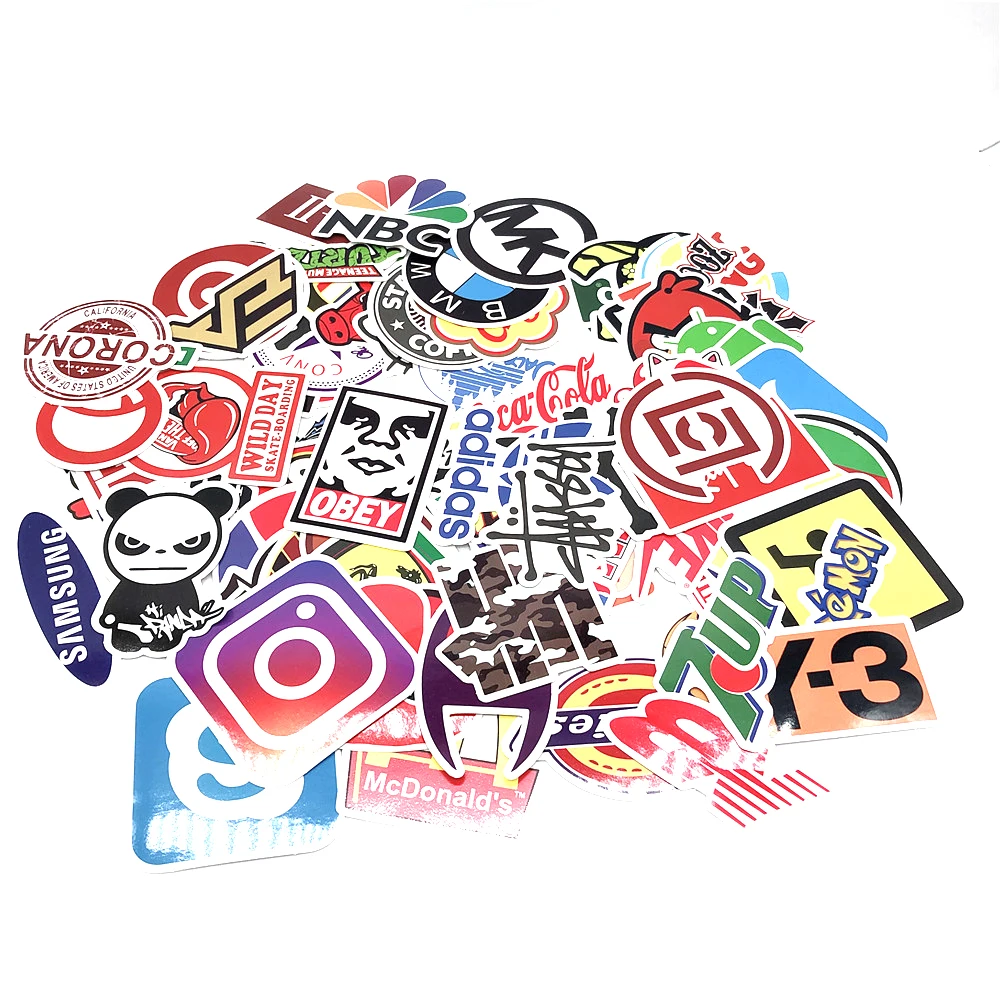 Гибридный мультяшный стикер для игрушек 100 шт. Стайлинг автомобиля велосипед