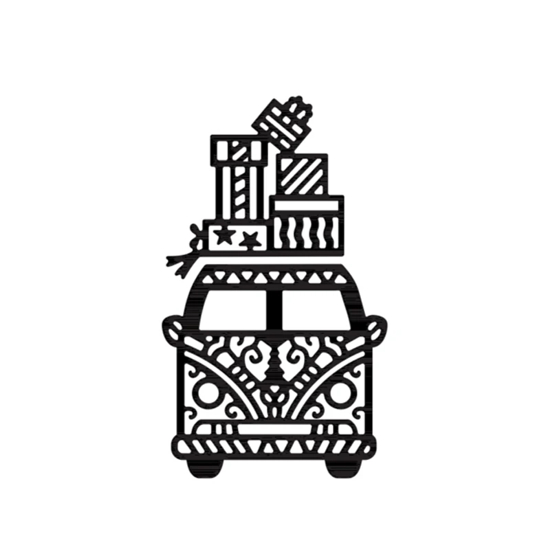 

Car With Gifts Metal Cutting Dies Scrapbooking For Card Photo Album Making DIY Crafts Stencil 2021
