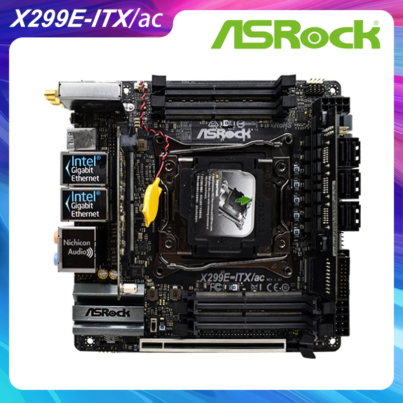 X299E ITX/переменного тока для ASRock мини itx lga 2066 intel X299 материнская плата ddr4 ram Core x серии