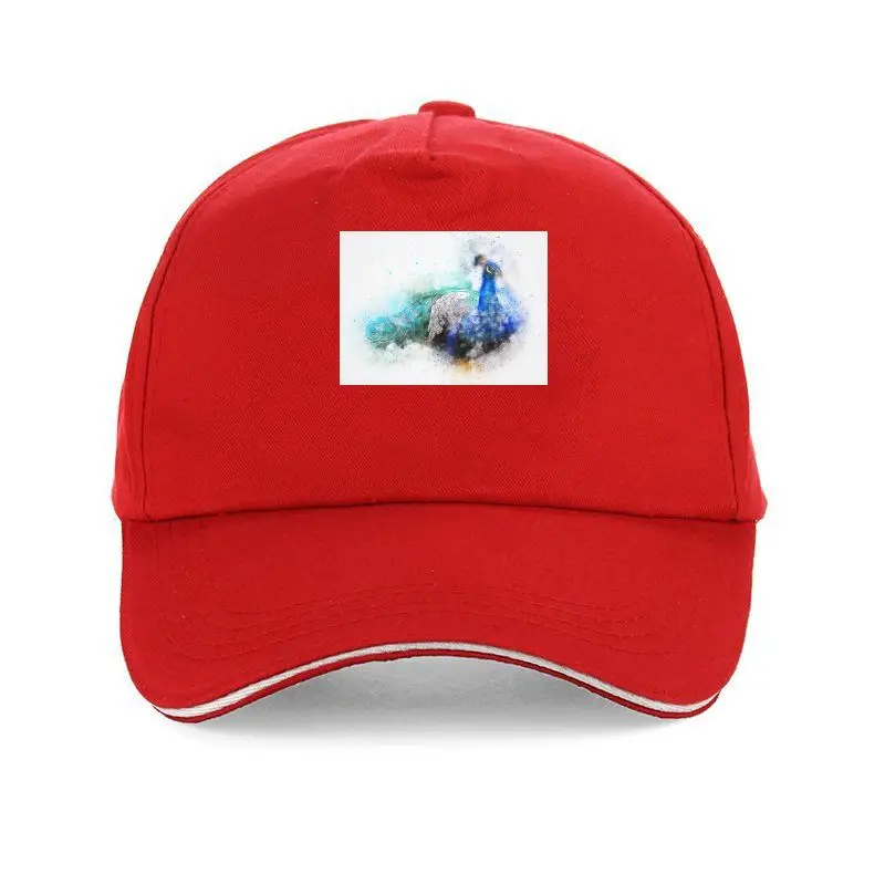

Peacock Bird Animal Design Drawing Men's Baseball cap Cotton Summer Plus Size