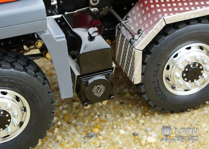 LESU RC малярный самосвал рулон вкл/выкл грузовик 1/14 масштаб MAN TGS 8*8 гидравлический подъемный звук с пультом дистанционного управления краска ing Red