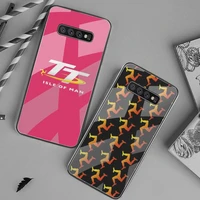 isle of man racing phone case tempered glass for samsung s20 plus s7 s8 s9 s10 plus note 8 9 10 plus
