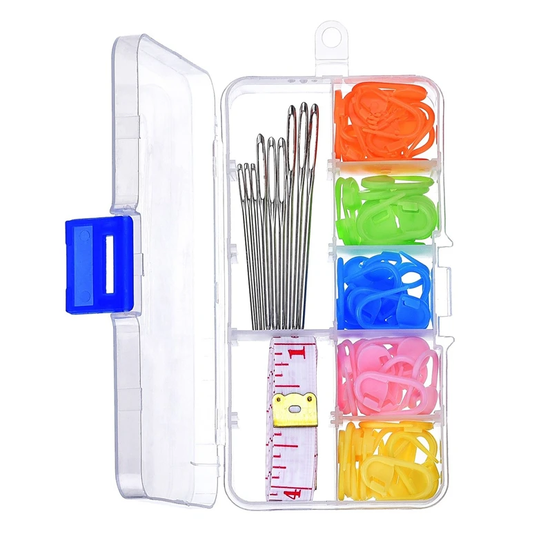 MIUSIE 9 шт. швейные иглы с тупым глазом 60 маркеры замком и тканевая лента