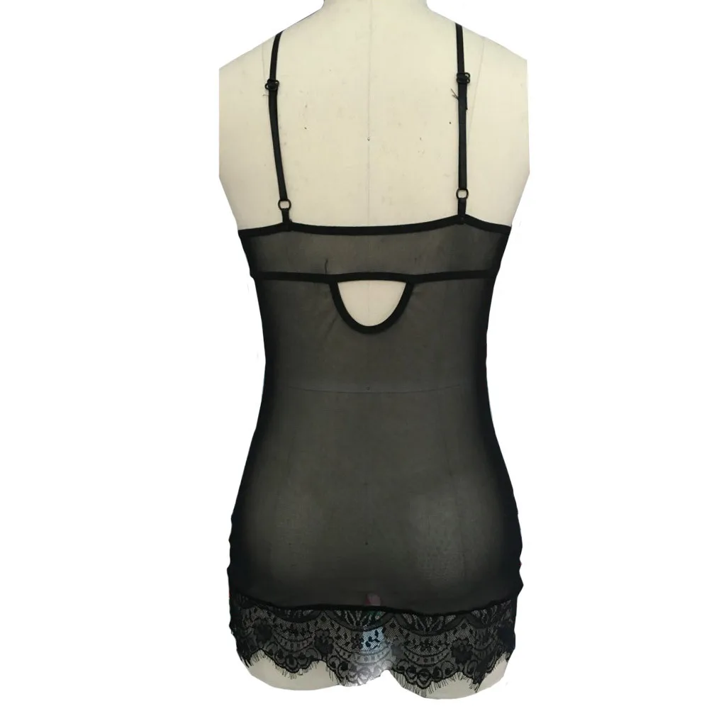 Размера плюс женская кружевная ночная рубашка подол в форме лотоса платье на