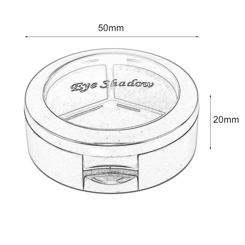 Палитра теней для век 3 цвета тонкая пудра дымчатые глаза металлические