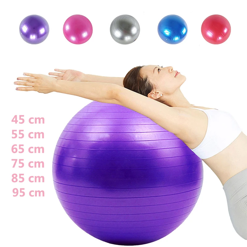 PVC Thickened Sports Yoga Balance Ball Explosion-Proof Bola Pilates Fitness Gym Exercise Fitball Training Workout Massage Barre