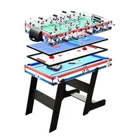 48" Foldable 4 in 1 Multi Game Table Kids Play Indoor 4 Game Comb Table With Pool Ball Foosball Table Hockey Table Tennis
