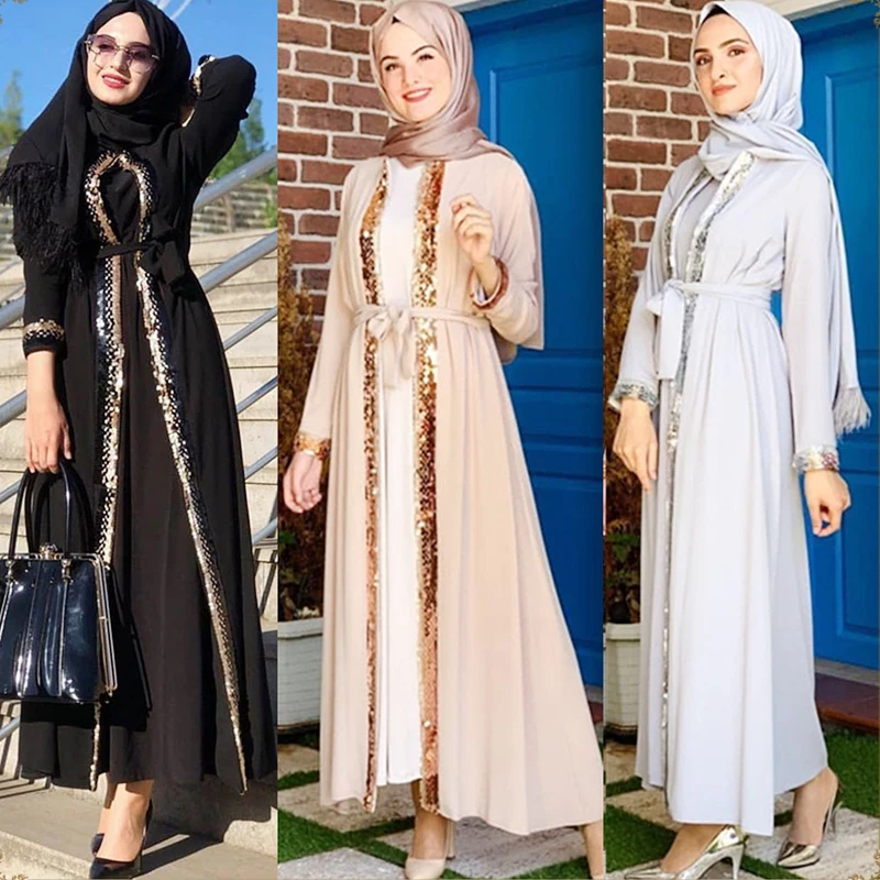 

Рамадан ИД Мубарек Дубай абайя кимоно кардиган хиджаб мусульманское платье Женский Кафтан Исламская одежда длинное женское платье