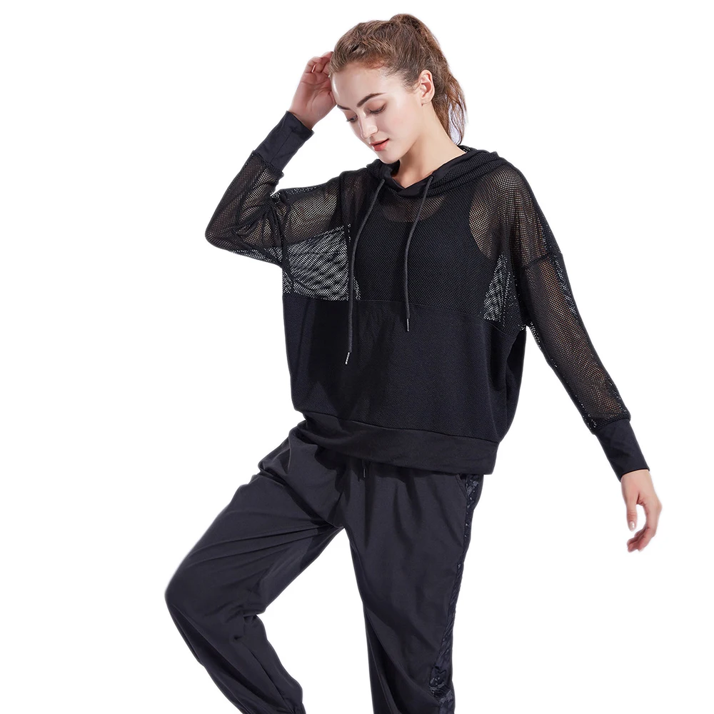 Сексуальная сетчатая рубашка для йоги быстросохнущая фитнеса женщин бега