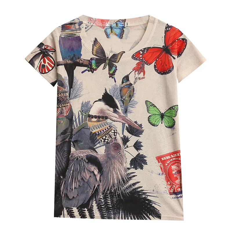 

t shirt women harajuku tops women 2020 Plus Size Women Short Sleeve Vintage Printed O-Neck Top T-Shirt camiseta mujer