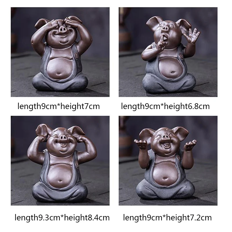 Чайный декор для домашних животных натуральная фиолетовая глина фэн-шуй чайные