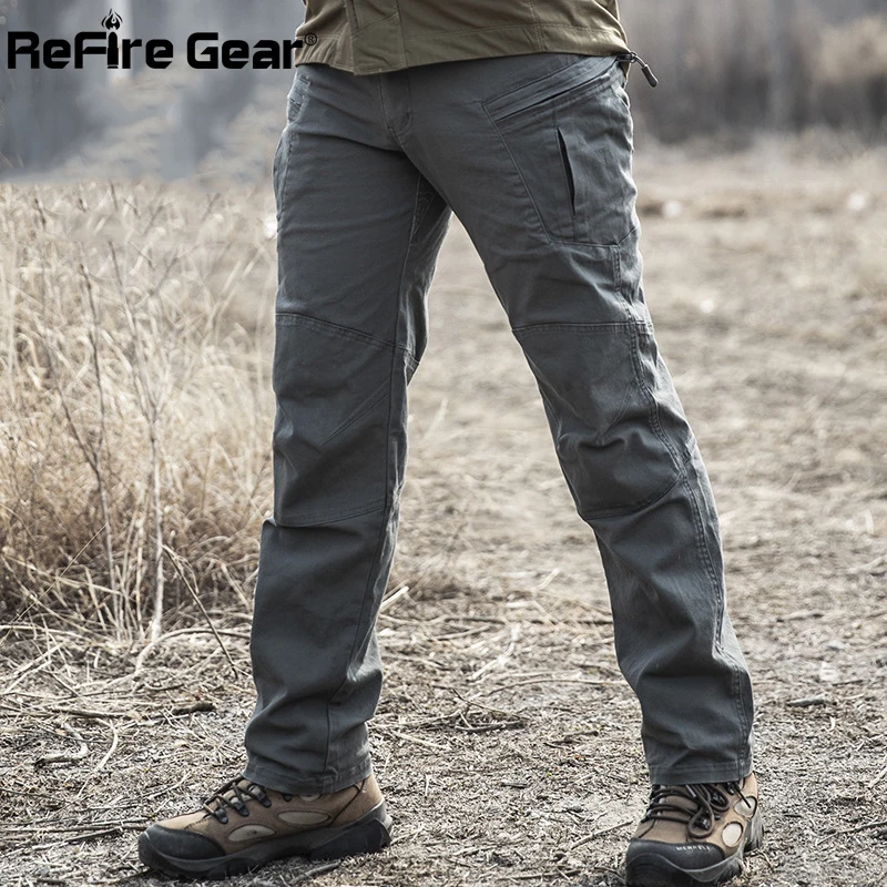 ReFire gear военные тактические брюки карго мужские спецназ Combat Rip-Stop много карманов армейские брюки стрейч хлопок повседневные рабочие брюки