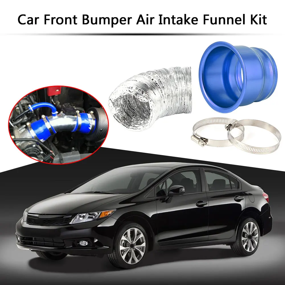 Racing Car Front Bumper Turbo Cold Air Intake Inlet Pipe Turbine Air Funnel Kit Air Flap Runner Lever Repair Kit