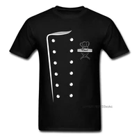 chef costume design t shirt print men cooks t shirt uniform tshirt o neck cotton fabric clothes funny tops tees top quality