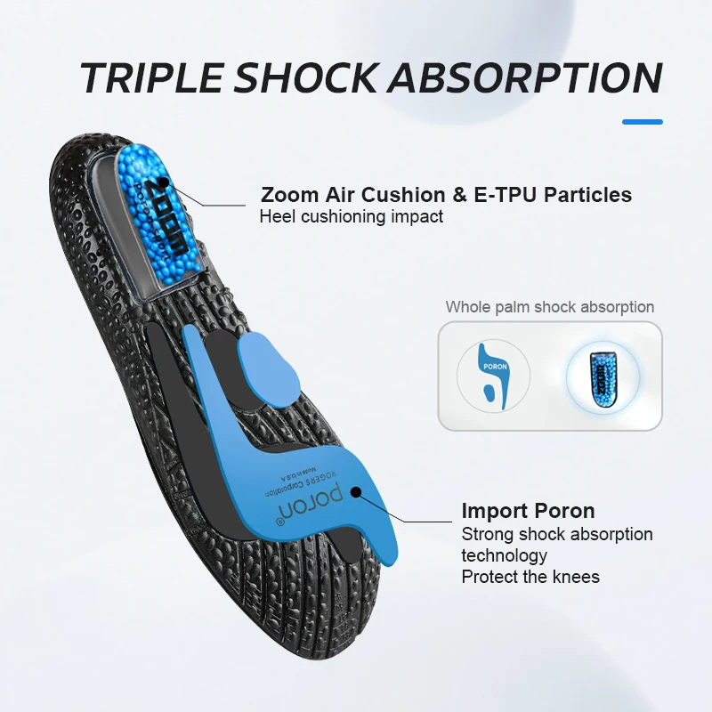 UPAKME  Sneakers Air Cushion Insoles PU Memory Foam Sport Support Inserts  Popcorn Orthopedic Shoe Pad For Feet Men Women Insert