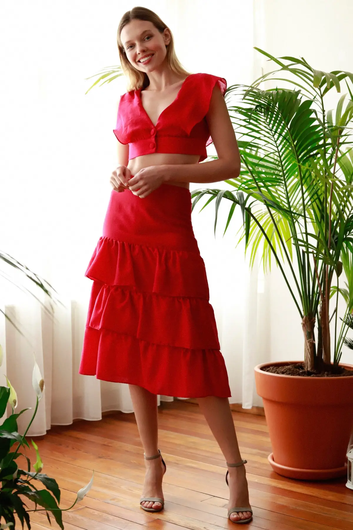 

Trendyol Flounces Bottom-Top Suit TBESS20AU0010