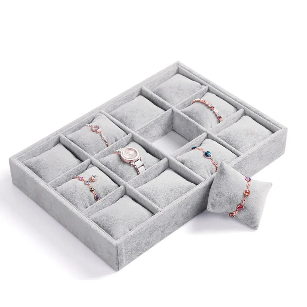 12 ячеек для дома спальни ювелирные изделия серьги кольцо ожерелье часы стенд