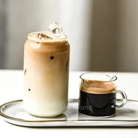 handmadeheat resistant cafe glass cup can shaped ice coffee cup coke cup milk cup household water juice cup drinkware