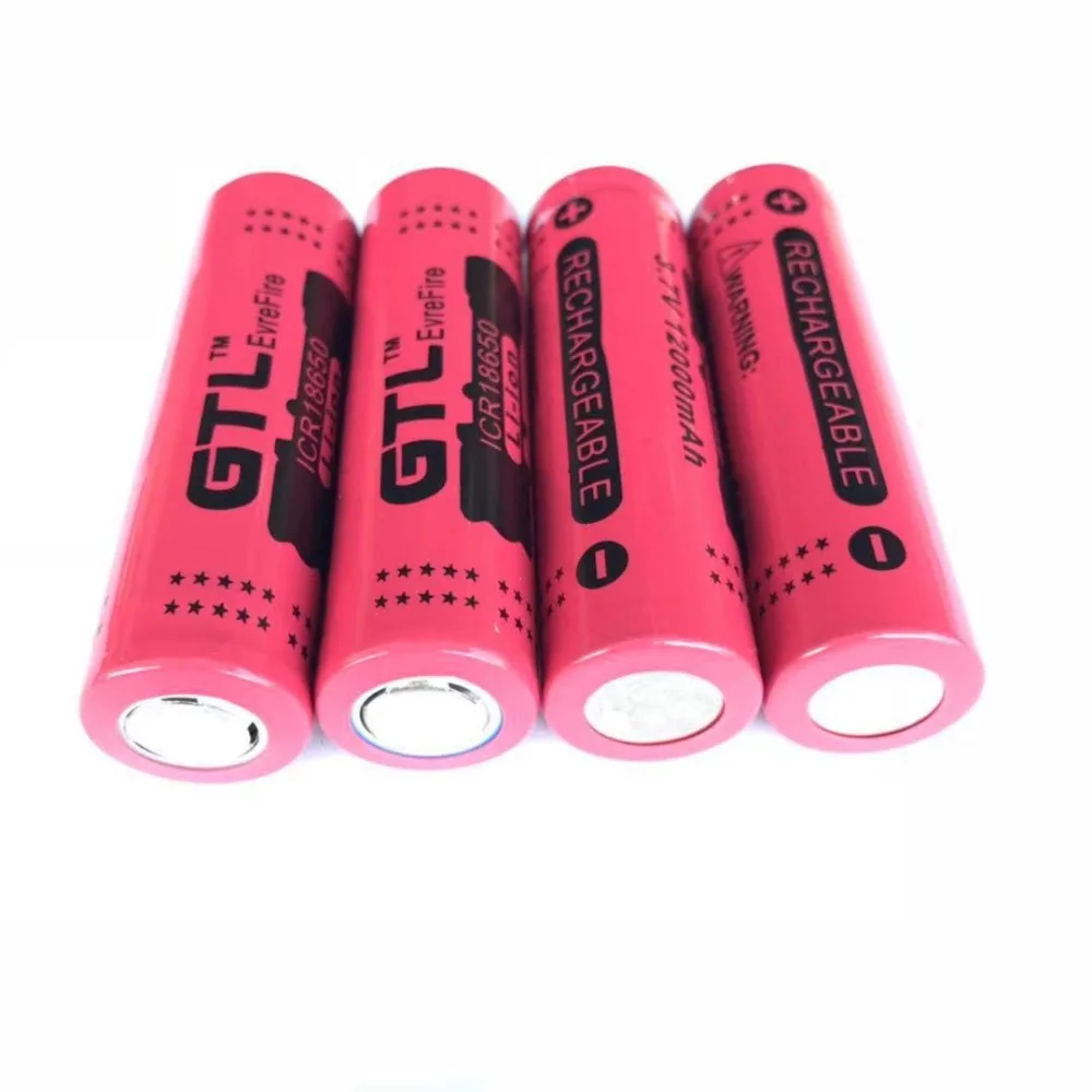 

GTL 18650 Battery 3.7V 12000mah Lithium Battery Rechargeable Lithium Battery Torch Accumulator Cells