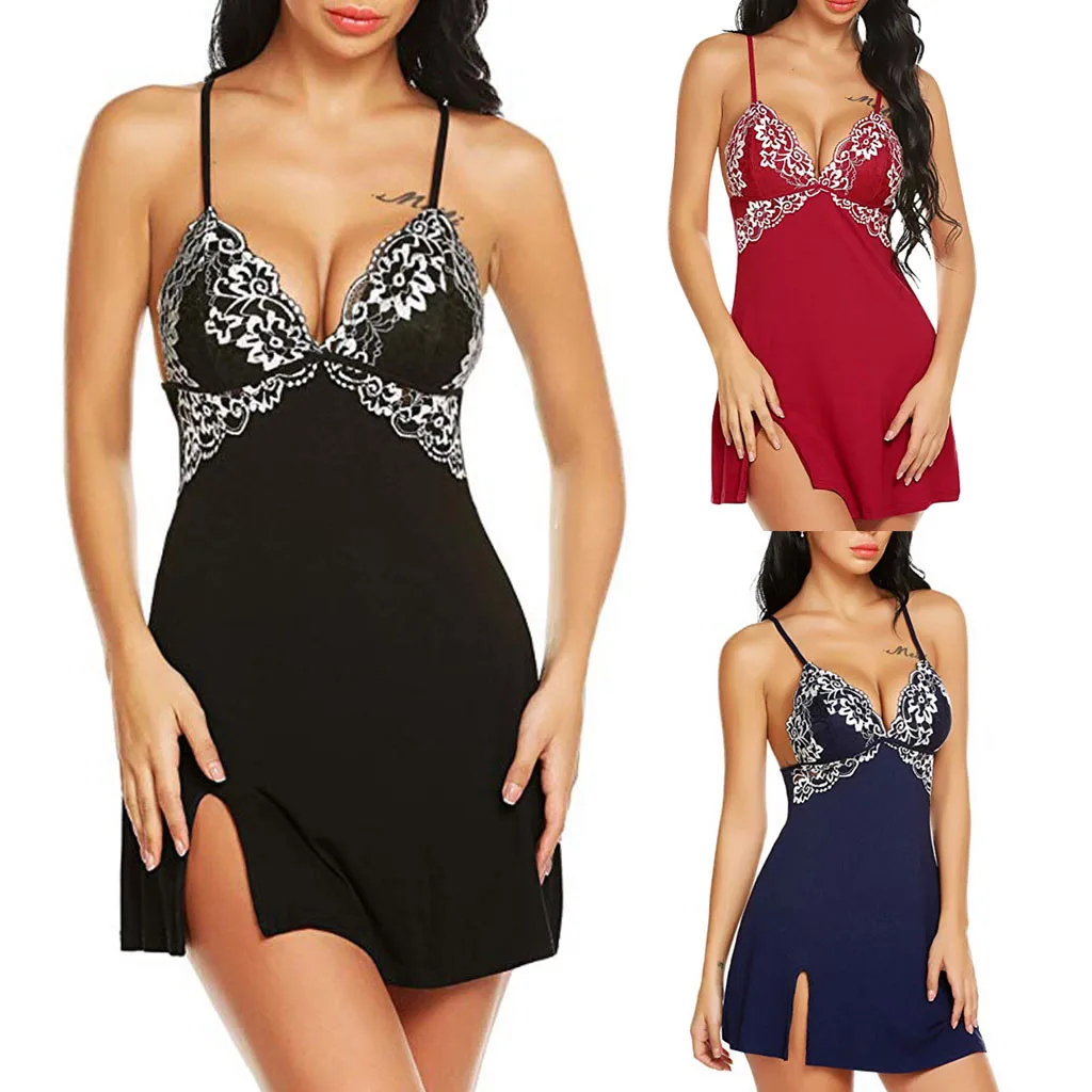 Новинка женское сексуальное белье кружевное ночное юбка нежная v образный вырез