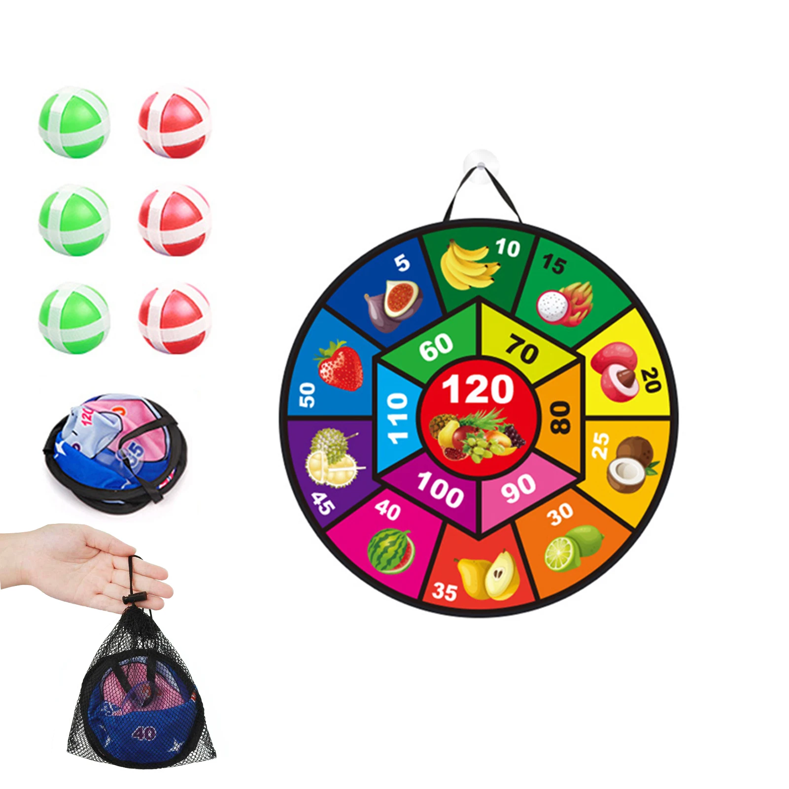 

Children's Sticky Ball Dart Board Toy Foldable Sticky Ball Dart Throwing Sports To Play Parent-child Educational Toys