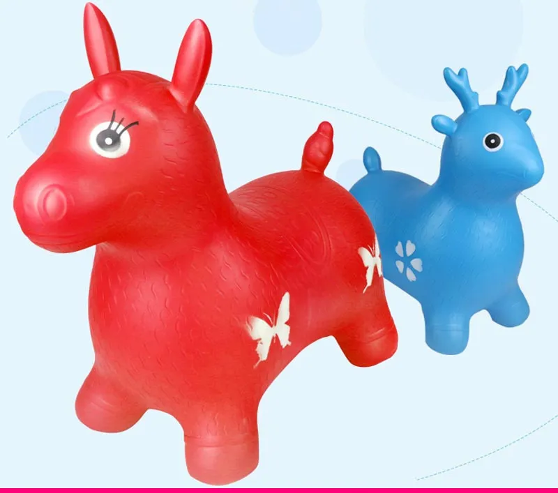 Надувная игрушка большая толстая надувная музыкальная лошадь детская кожаная