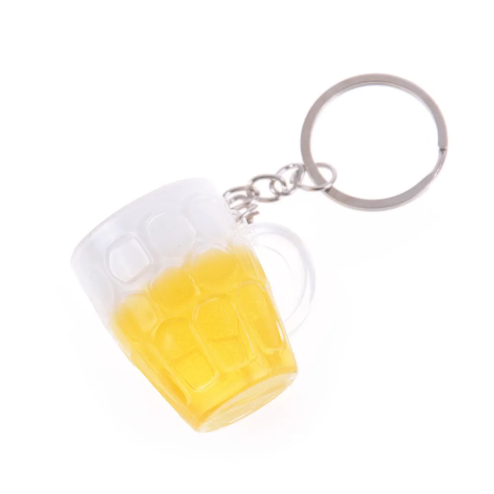 1 шт. унисекс Смола пивные кружки брелок Моделирование питания ручной работы