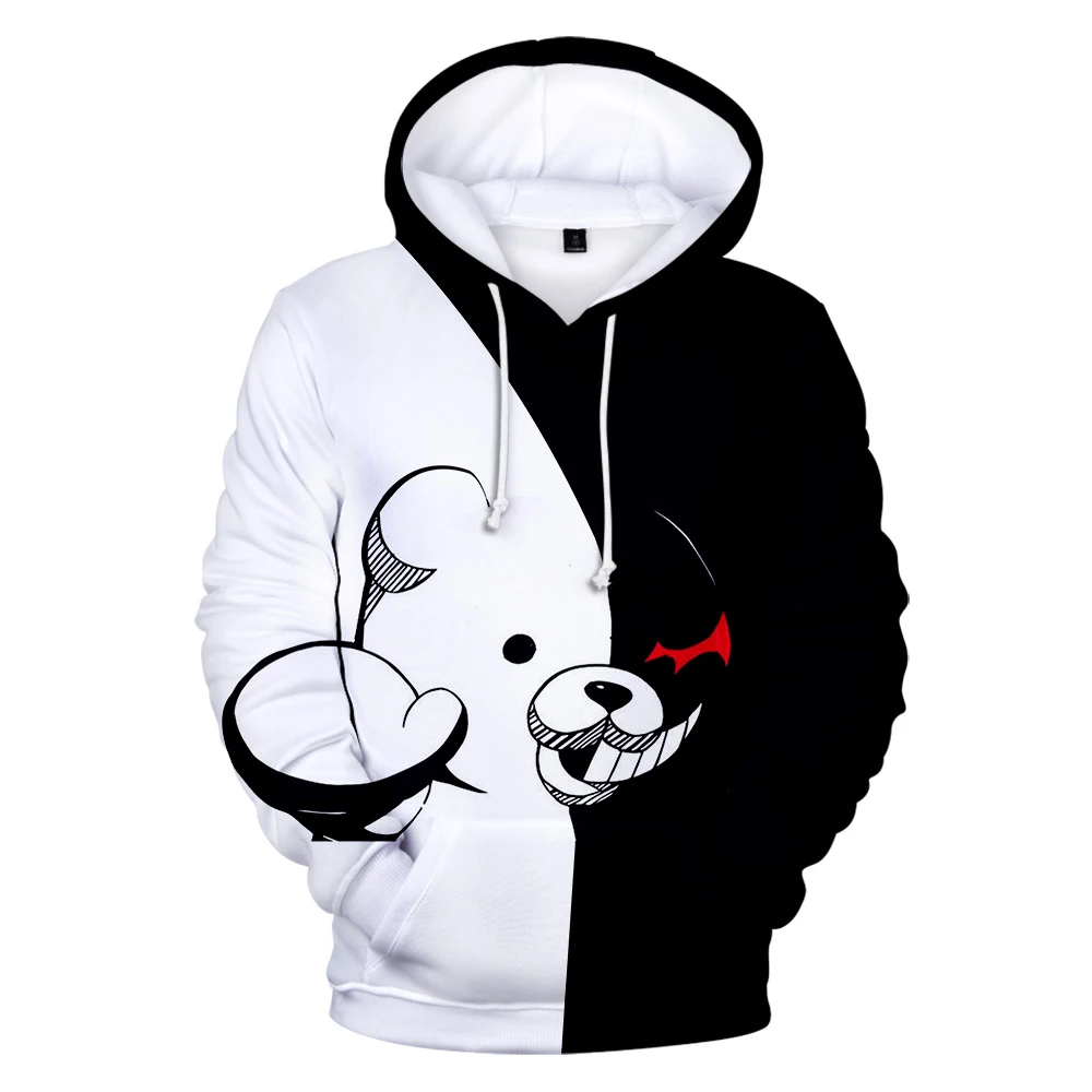 

hip hop Monokuma 3d hoodies sweatshirt hoodie sweatshirt men / women anime fashion 3d pullover plus size monokuma Casual hoodies