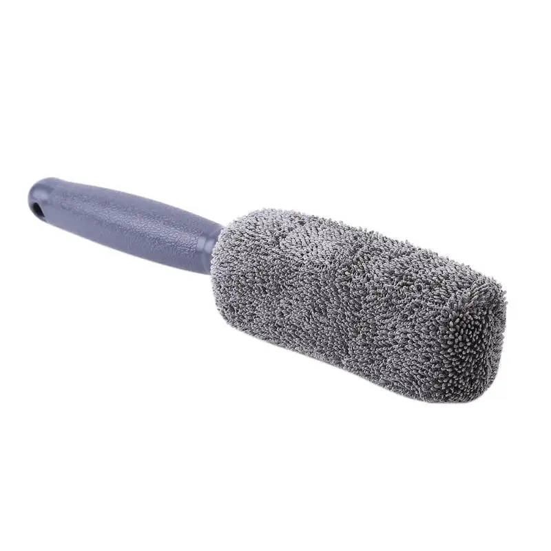 

Microfiber Car Wheel Rim Brush Auto Window Tire Washing Brush Plastic Handle Microfiber Vehicle Scrub Cleaning Brush Washing Too