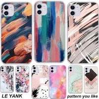 watercolor vintage gradual color marble phone case for iphone 11pro se 2020 xr xs max x 6 6s 7 8 silicone anti fall back cover