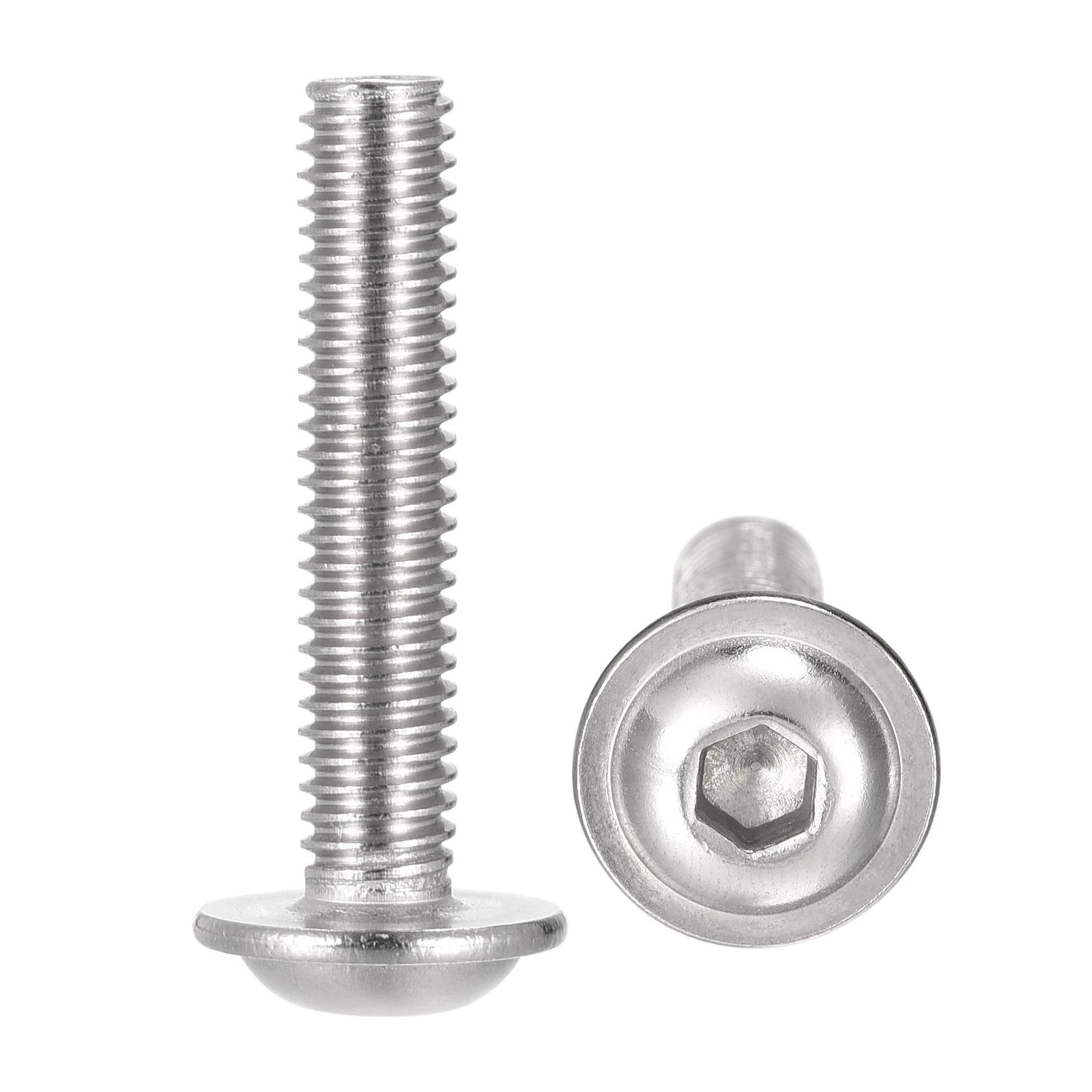 

Uxcell M6x30mm 304 Stainless Steel Flanged Button Head Socket Cap Screws 50pcs