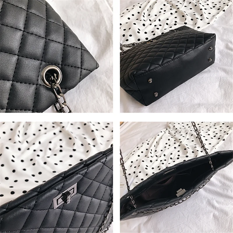 Роскошные женские сумки дизайнерские кожаные с цепочкой большие на плечо 2020