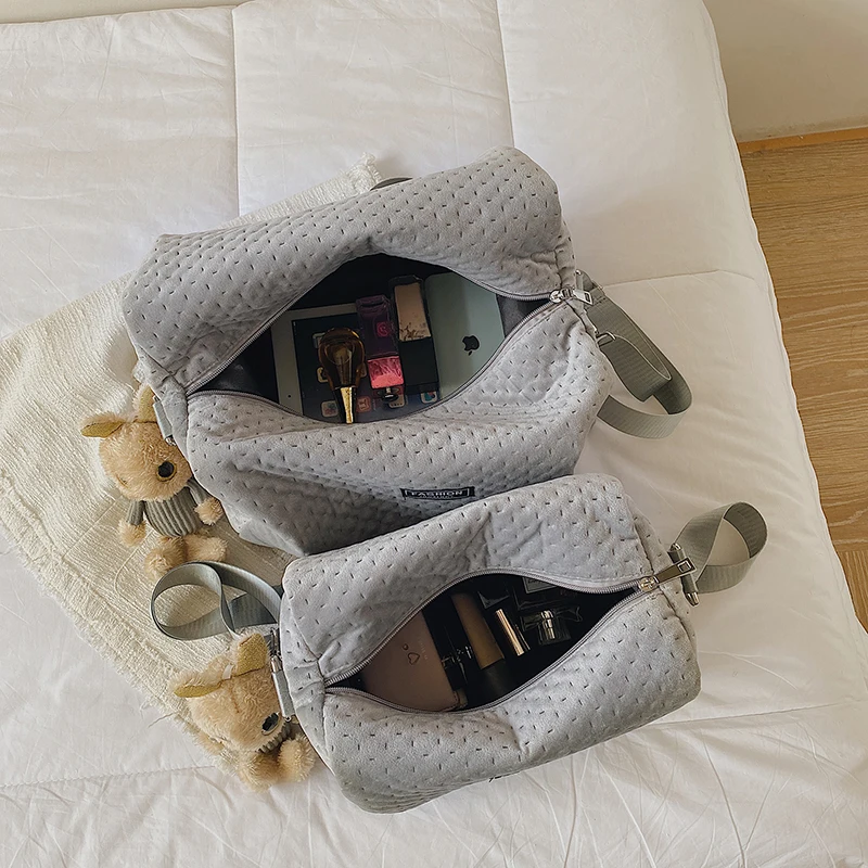 Удобная тканевая однотонная кукольная подвеска женская сумка на плечо модная