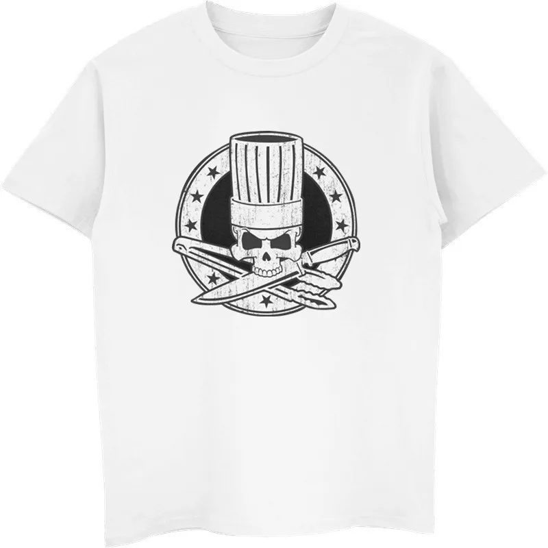 Новая хлопковая футболка с надписью Cook Crossbones черепом для приготовления барбекю