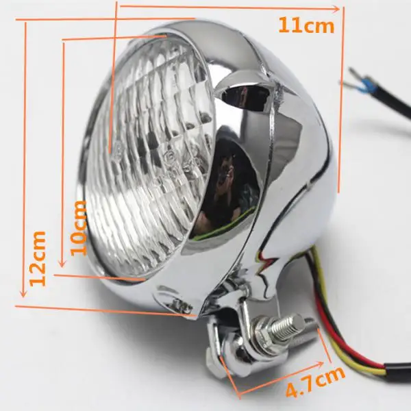 

Motorcycle Headlight Amber Light Lamp For Harley Bobber Chopper
