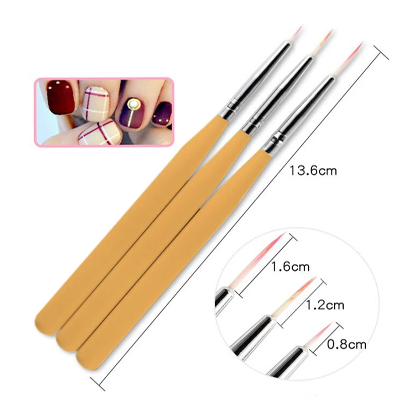7 шт./компл. инструменты для ногтей кисти полировки белые патинговые ручки гель