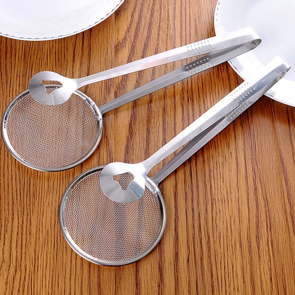 Stainless Steel Filter Spoon with Clip Fried Food Chicken Drumsticks Colander | Дом и сад