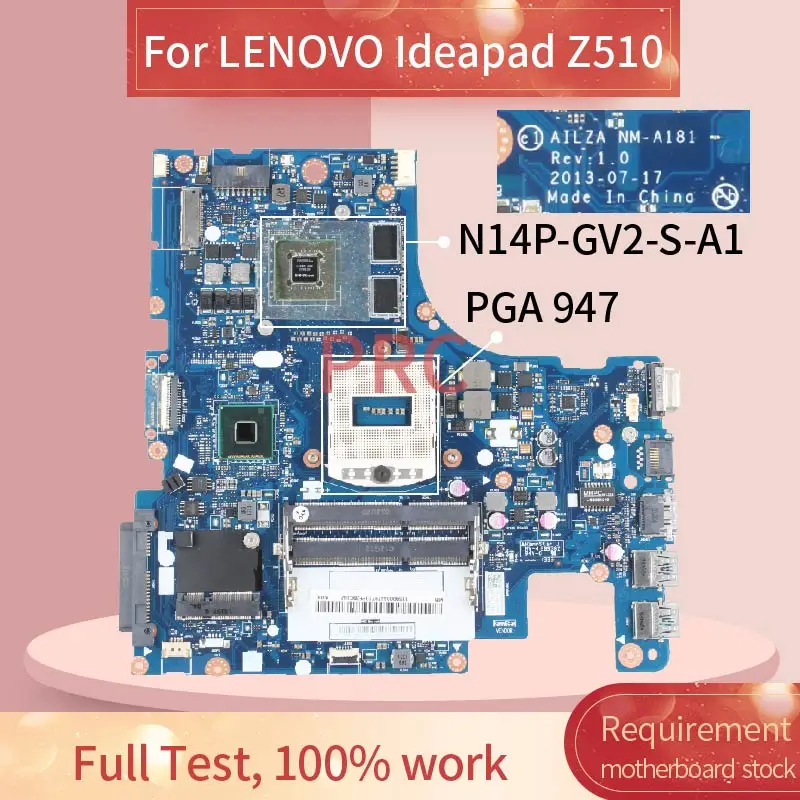   AILZA NM-A181   LENOVO Ideapad Z510 GT740M, 2 , SR17E N14P-GV2-S-A1, 2  DDR3L