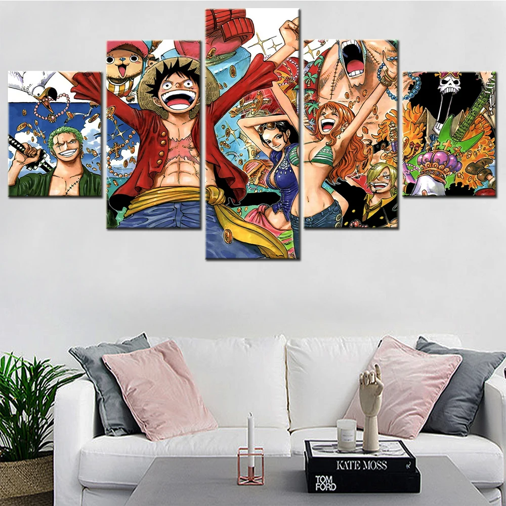 

Canvas Painting 5 Piece Japan Anime Monkey Boyfriend Scenarios Posters Home Decoration Accessories Modern Living Room Wall Art