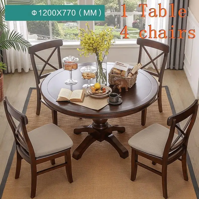 Juego De Comedor Dinning Meja Makan Comedores Mueble Set Tafel потертый шик деревянный круглый стол Меса стол