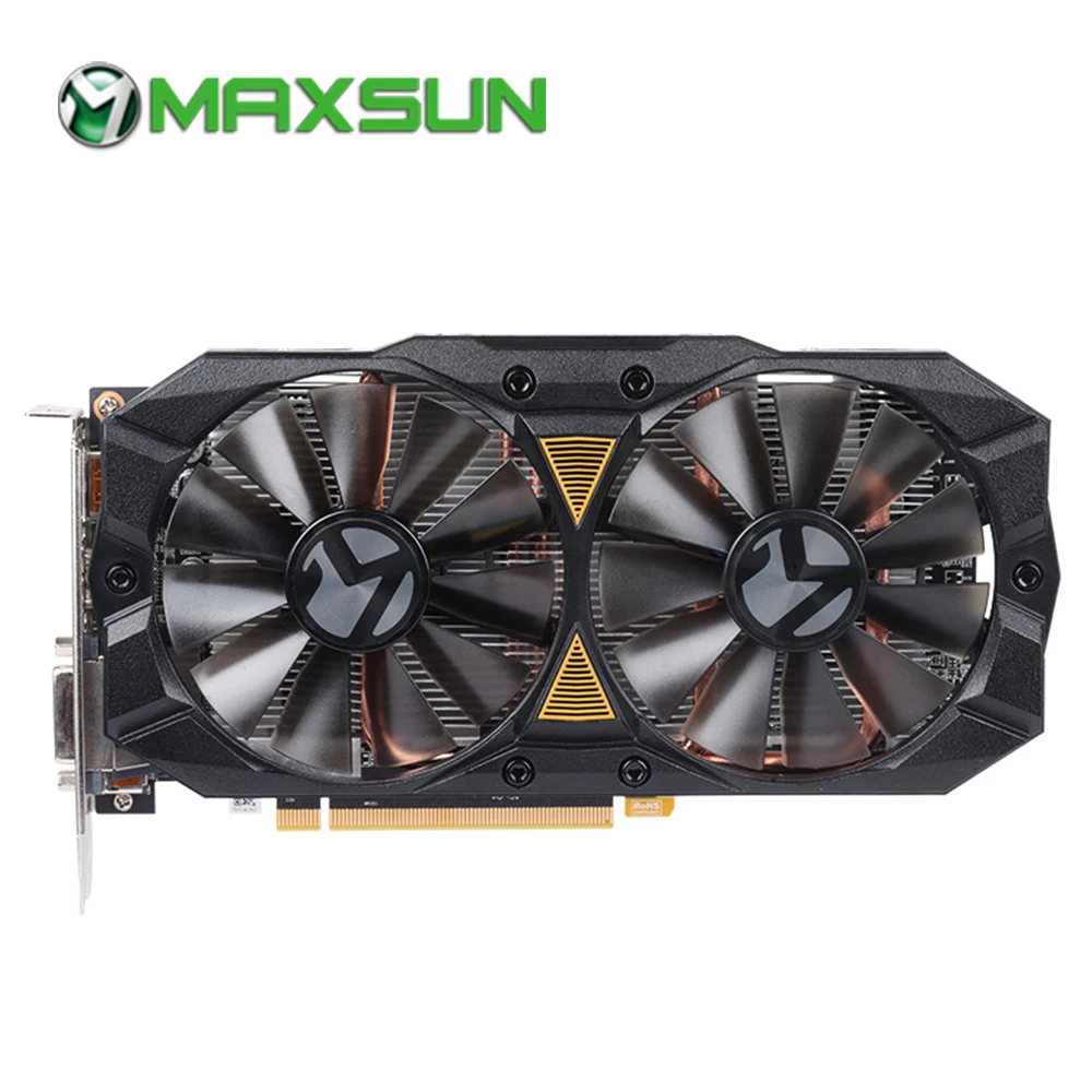 MAXSUN графическая карта rx 580 2048SP Big Mac Plus 4G GDDR5 AMD 256bit PWM HDMI DP DVI 8Pin 7000 МГц 1168-1284 224 |