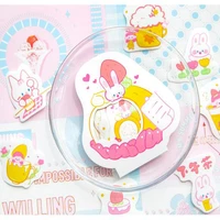 bright sweet rabbit and girls paper garden dessert selling series handbook diary stickers