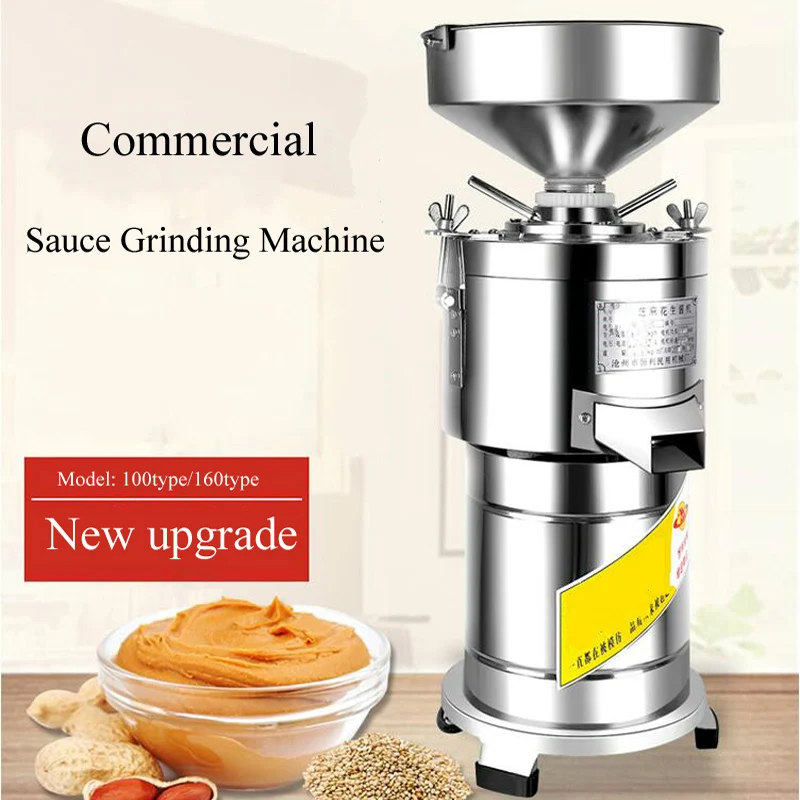 

Commercial Stainless Steel Sesame Paste Sauce Grinding Machine High Capacity Peanut Butter Grinder 220V